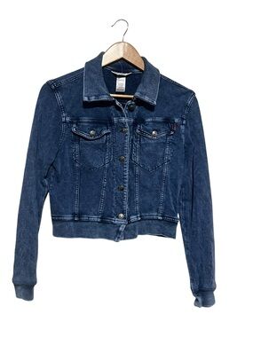 Hard Tail Women's Denim Shirt Jacket Shacket Blue XS Soft Shell